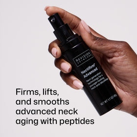Revision Skincare Nectifirm Advanced cream texture close-up illustrating quick absorption benefit