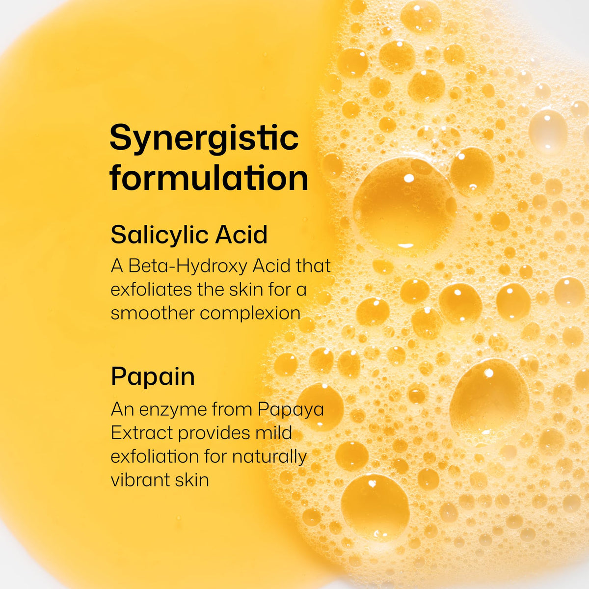 Revision Skincare cleanser foam texture close-up showing gentle lather
