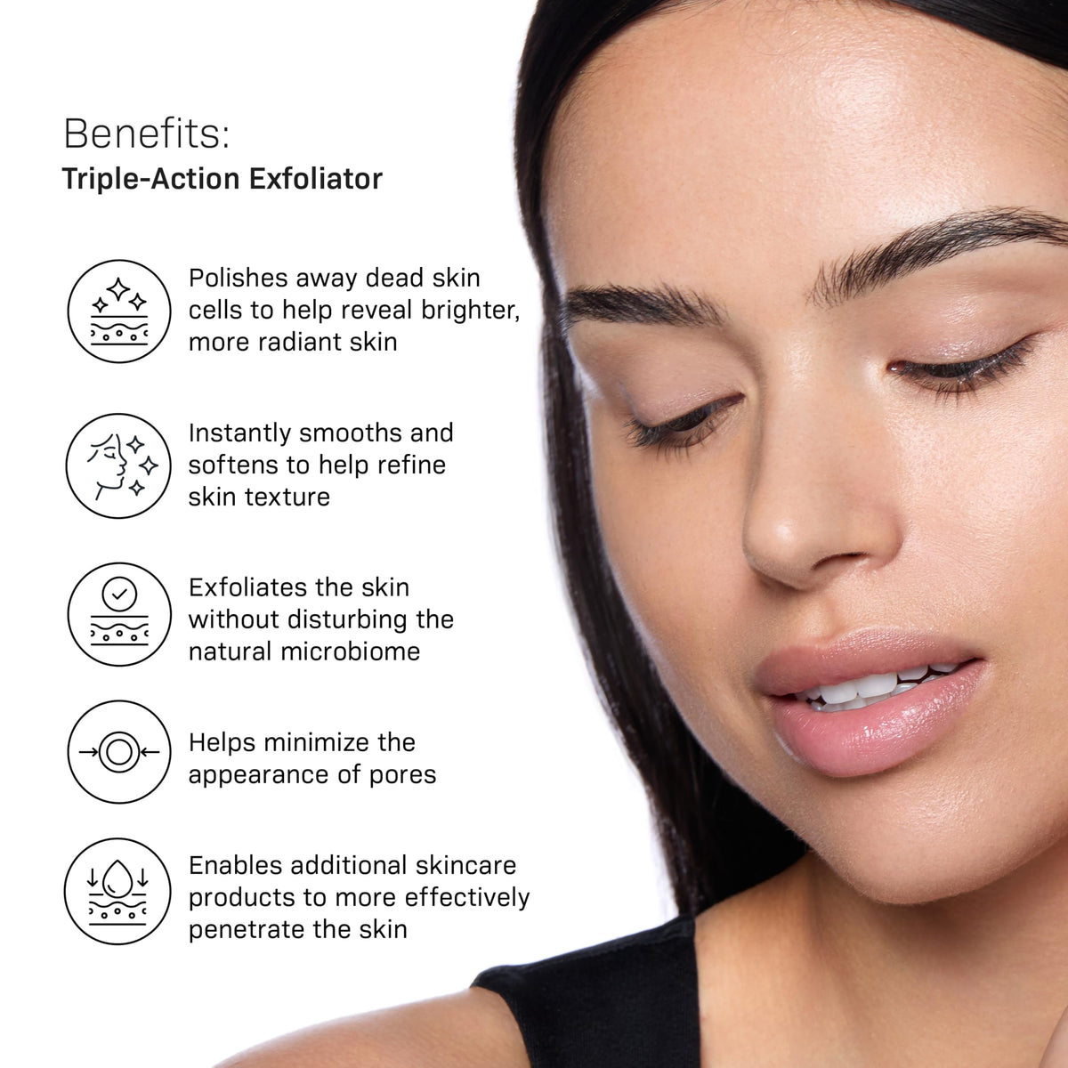 Revision Skincare close-up of gritty texture demonstrating effective polishing