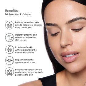 Revision Skincare close-up of gritty texture demonstrating effective polishing