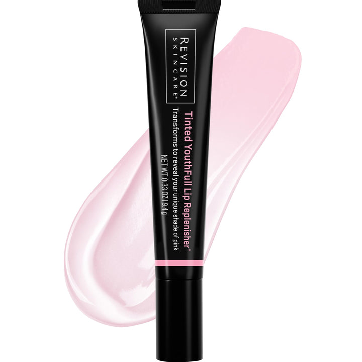 Revision Skincare front packaging tube showing product branding and compact size for travel