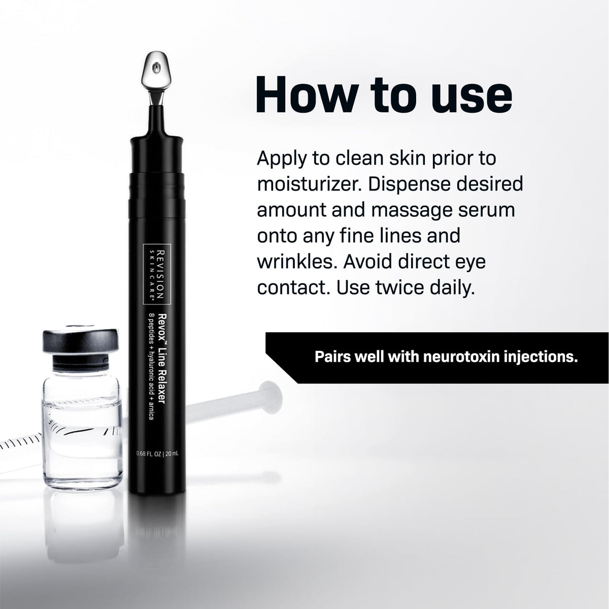 Revision Skincare Revox serum texture droplet showing lightweight hydration