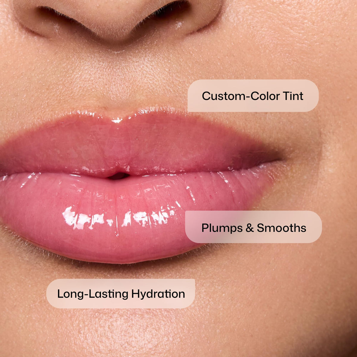 Revision Skincare side profile showing subtly plumped smoother lip contour