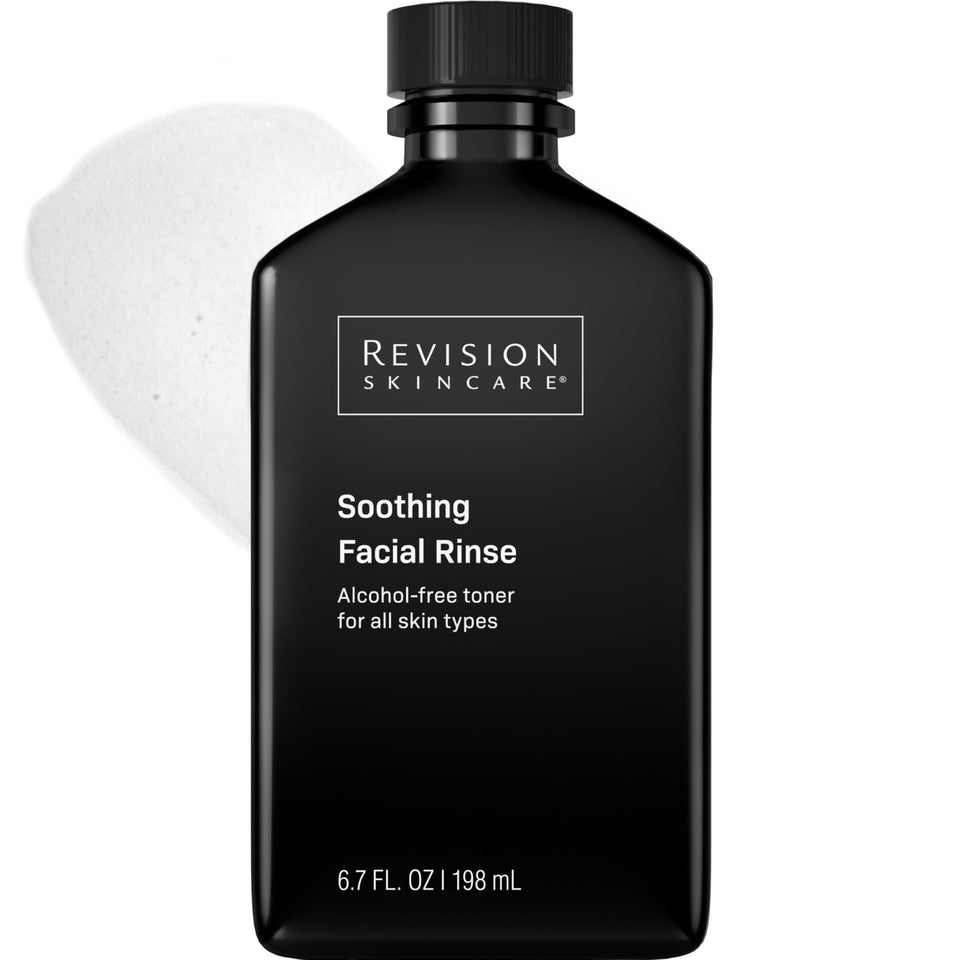Revision Skincare front bottle view showing product and soothing benefit