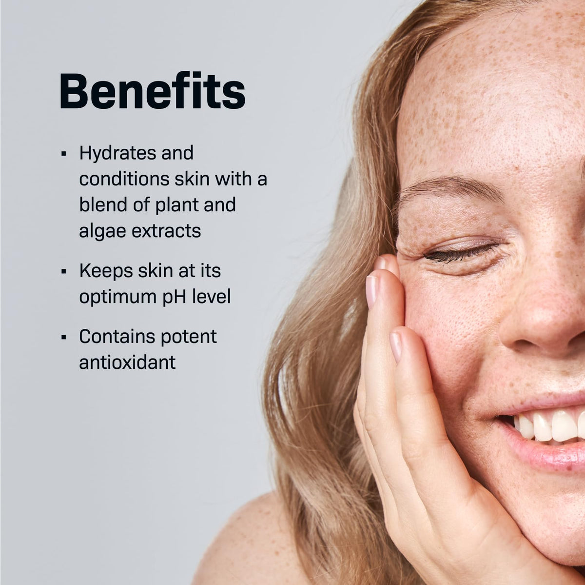 Revision Skincare label close-up highlighting ingredients and calming benefits