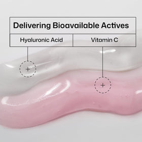 Revision Skincare tint developing on lips demonstrating personalized pink color result
