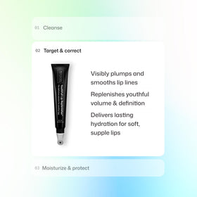 Revision Skincare tube in hand for size reference and travel-friendly benefit