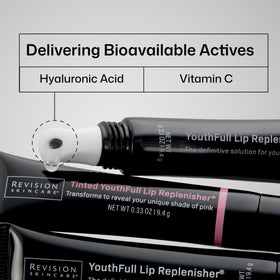 Revision Skincare product tube label showing ingredients and clinical look