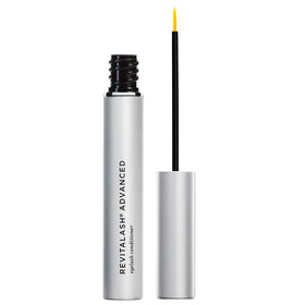 RevitaLash front packaging showing tube and box, communicates professional formulation benefits