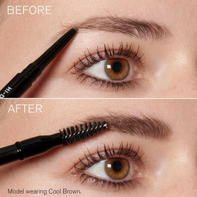 RevitaLash before and after brows demonstrating fuller natural-looking shape