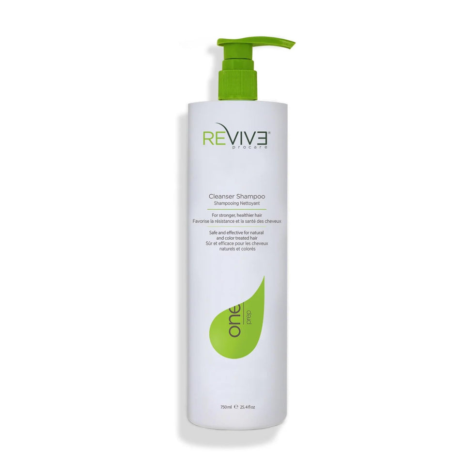 REVIV3 PROCARE front bottle shot showing product and branding benefit: clear scalp prep
