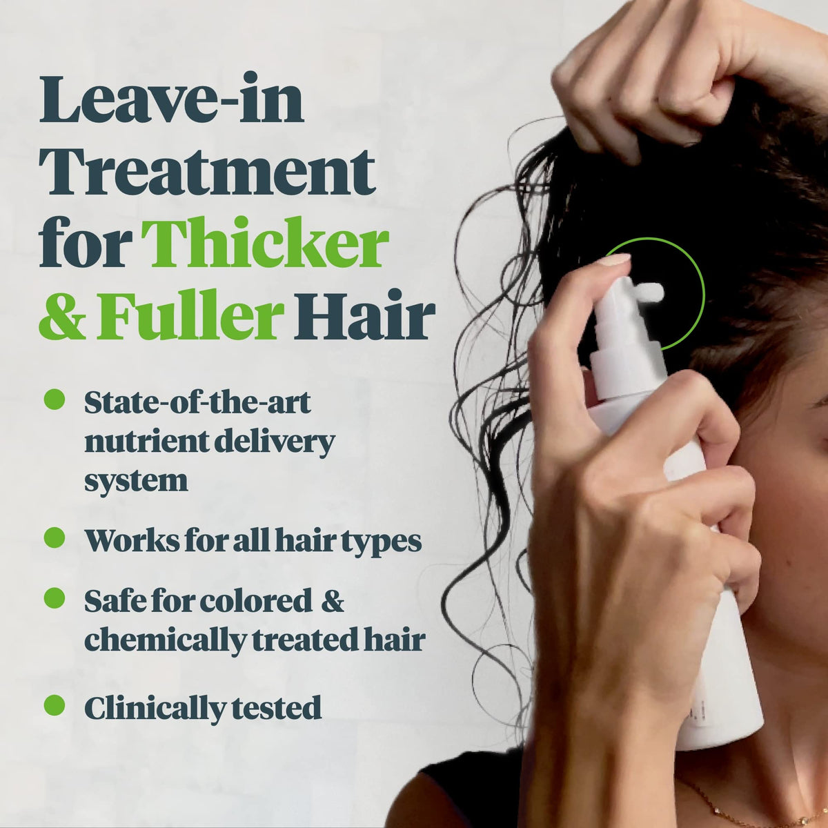 REVIV3 PROCARE spray nozzle closeup for precise scalp application