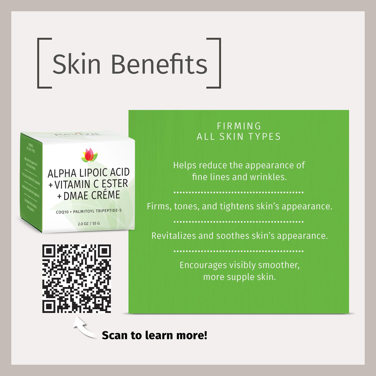 Reviva Labs application on neck demonstrating lifting motion and firmer look