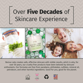 Reviva Labs back label with ingredient list and usage instructions benefit