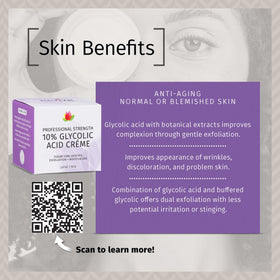 Reviva Labs label close-up featuring ingredients list and natural AHA source
