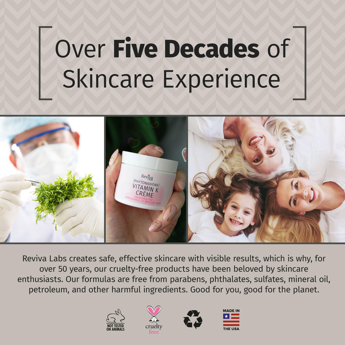 Reviva Labs in bathroom routine setting conveying everyday skincare integration