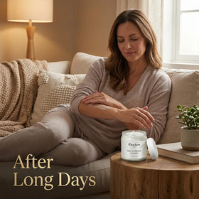 REVIVE CARE bottle on bathroom shelf in lifestyle setting suggesting daily routine use