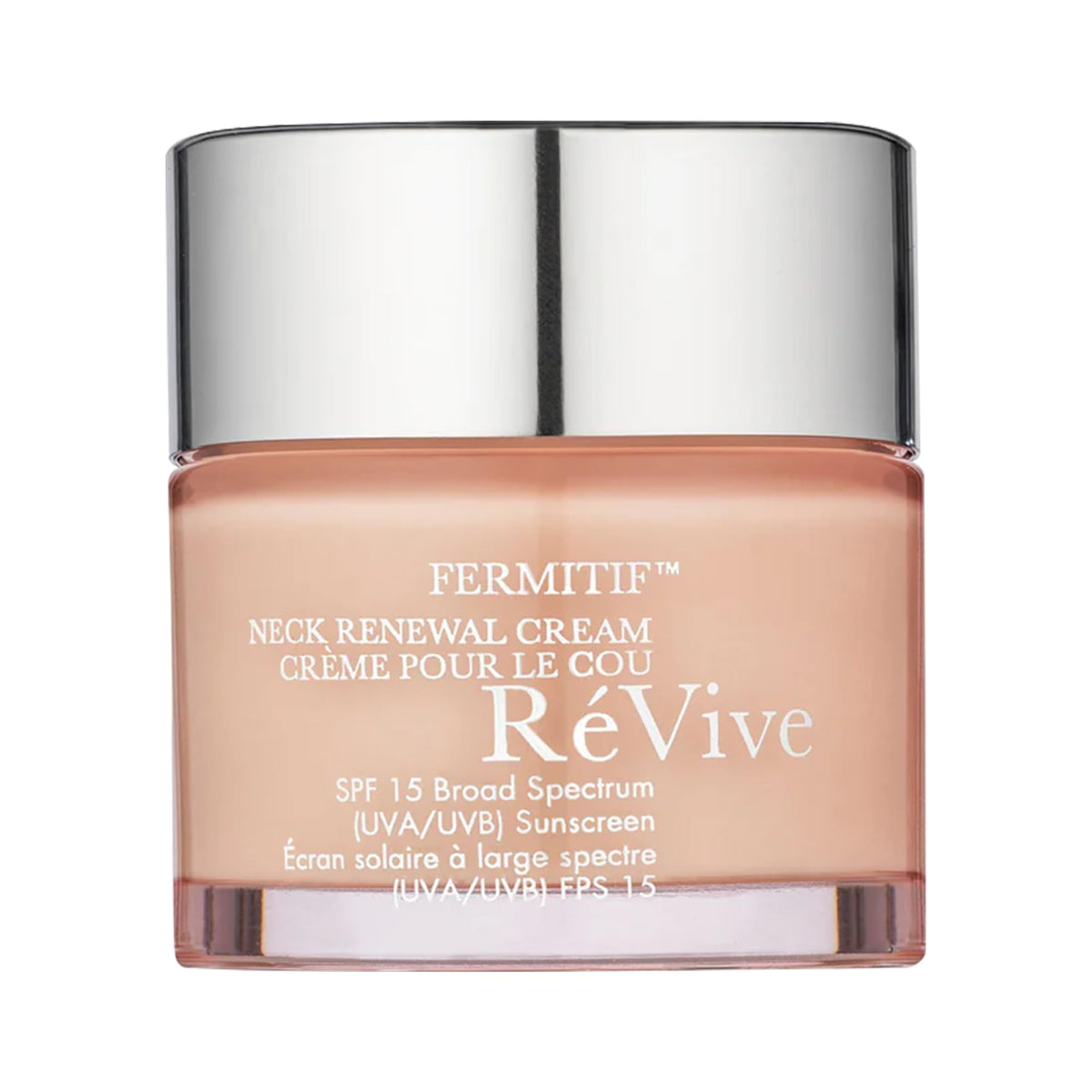 RéVive jar front view showing product label and size benefit: recognizable brand packaging