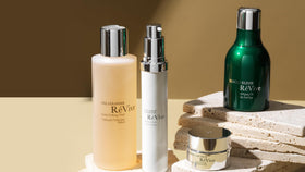 RéVive next to measuring tape indicating true 180ml volume