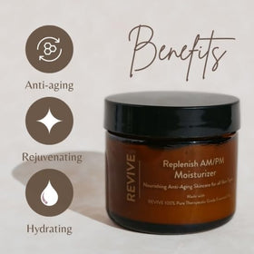 REVIVEEO products in bathroom use demonstrating simple daily routine benefit