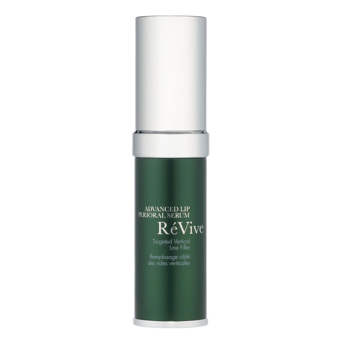 RéVive front packaging showing the perioral serum bottle and branding benefit