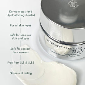 RéVive 15ml jar beside fingers for scale, showing travel-friendly size benefit