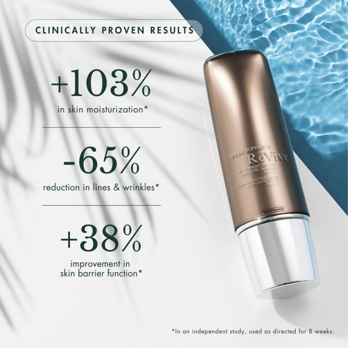 RéVive Soleil Superiéur spread on hand demonstrating easy blend and no white cast