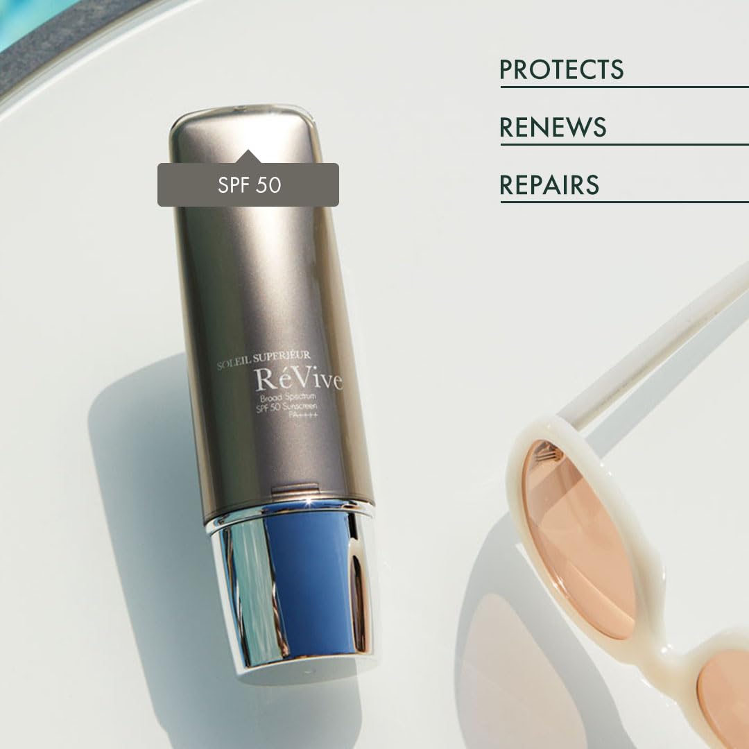 RéVive Soleil Superiéur in outdoor lifestyle setting protecting skin while wearing makeup