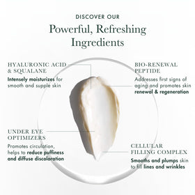 RéVive cream texture close-up highlights smoothing hydration and lightweight feel