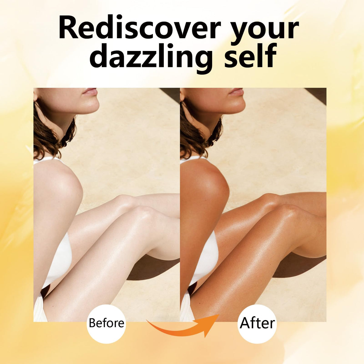 ReviveNerve tub in hand to show product size and portable tanning convenience