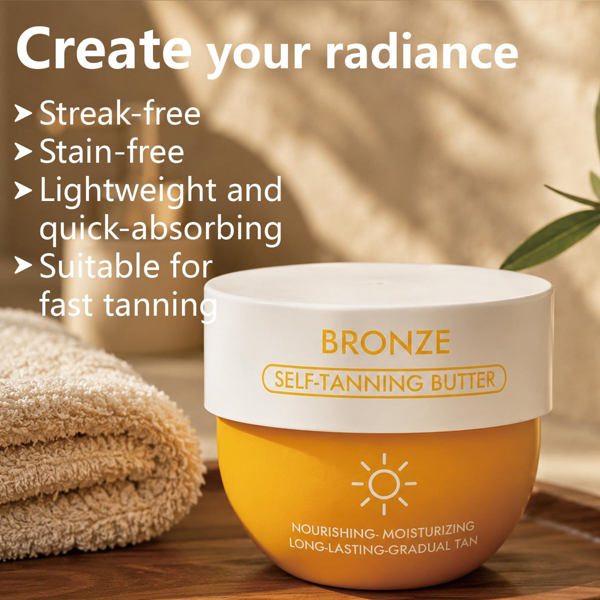 ReviveNerve spread swatch on arm demonstrating buildable, streak-free bronze