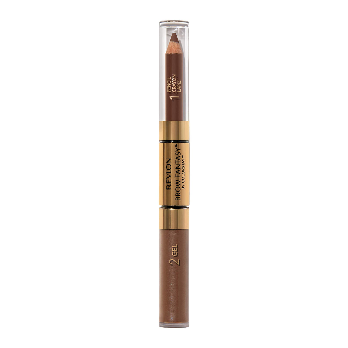 Revlon Brow Fantasy front packaging showing product and shade 105 Brunette benefit precise brows