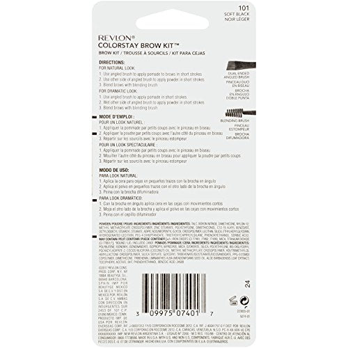 Revlon ColorStay Brow Kit angled brush and spoolie close-up for precise application and blending