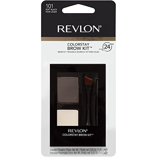 Revlon ColorStay Brow Kit open showing dual pans of longwear powder and clear pomade for versatile looks