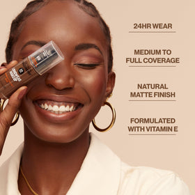 Revlon ColorStay texture drop on skin illustrating blendable, breathable coverage