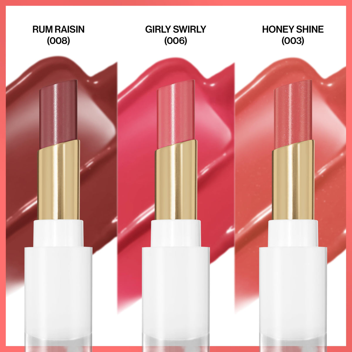 REVLON open tube close-up of balm texture demonstrating smooth glide