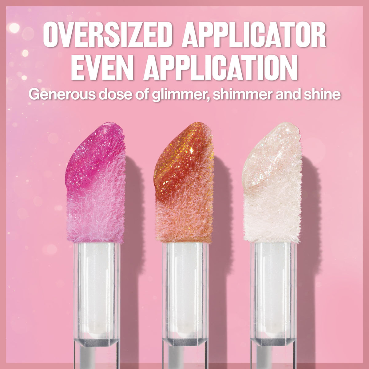 REVLON three shades lined up to compare color and sparkle