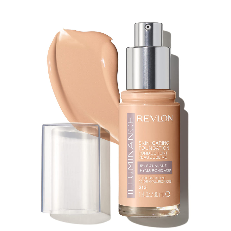 Revlon front bottle showing Illuminance foundation and sleek packaging benefit: easy identification
