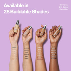 REVLON texture closeup showing smooth liquid finish for hydrated, even-looking skin