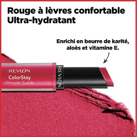 REVLON ingredients label highlighting shea, aloe and vitamin E benefits