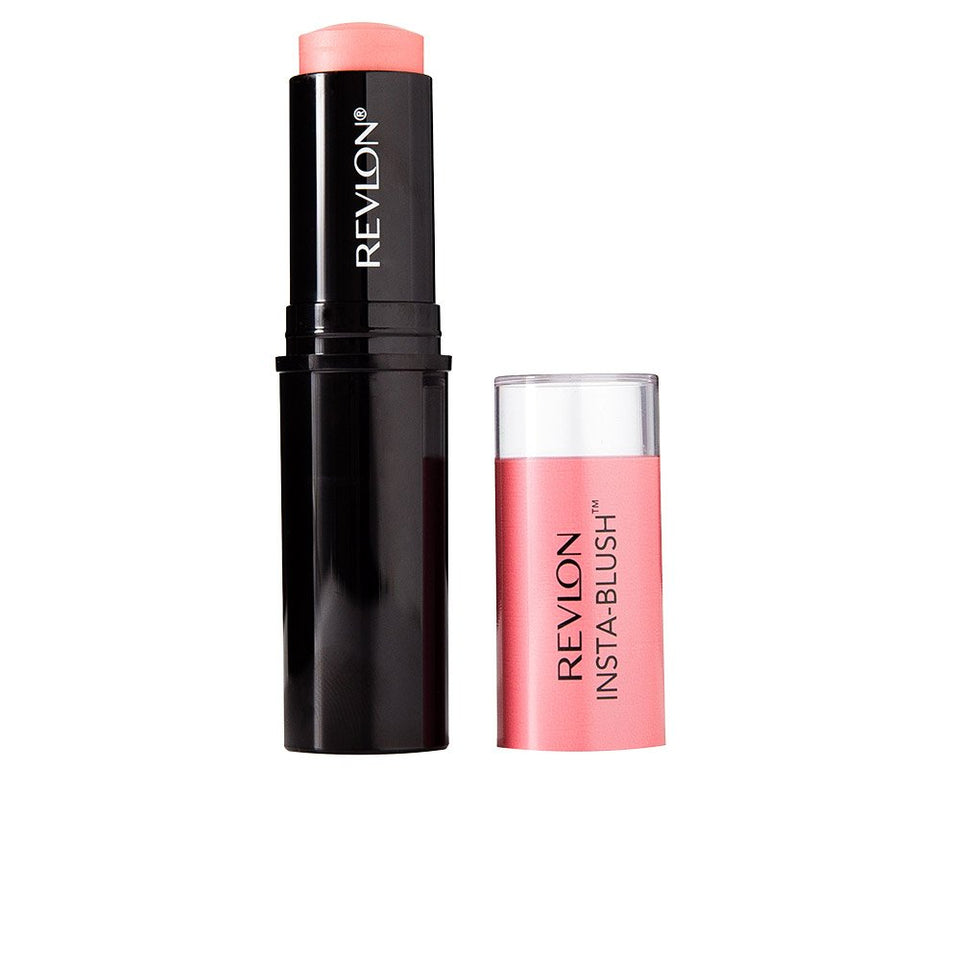 Revlon Insta-Blush Stick front view shows Rose Gold Kiss and easy application benefit