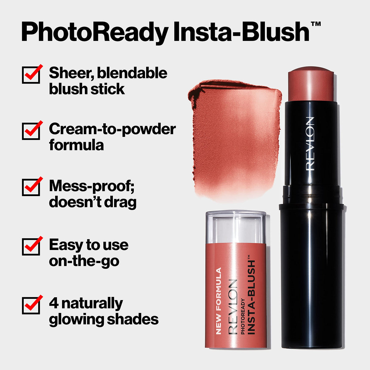 Revlon texture close-up highlighting cream-to-powder finish and smooth blendability