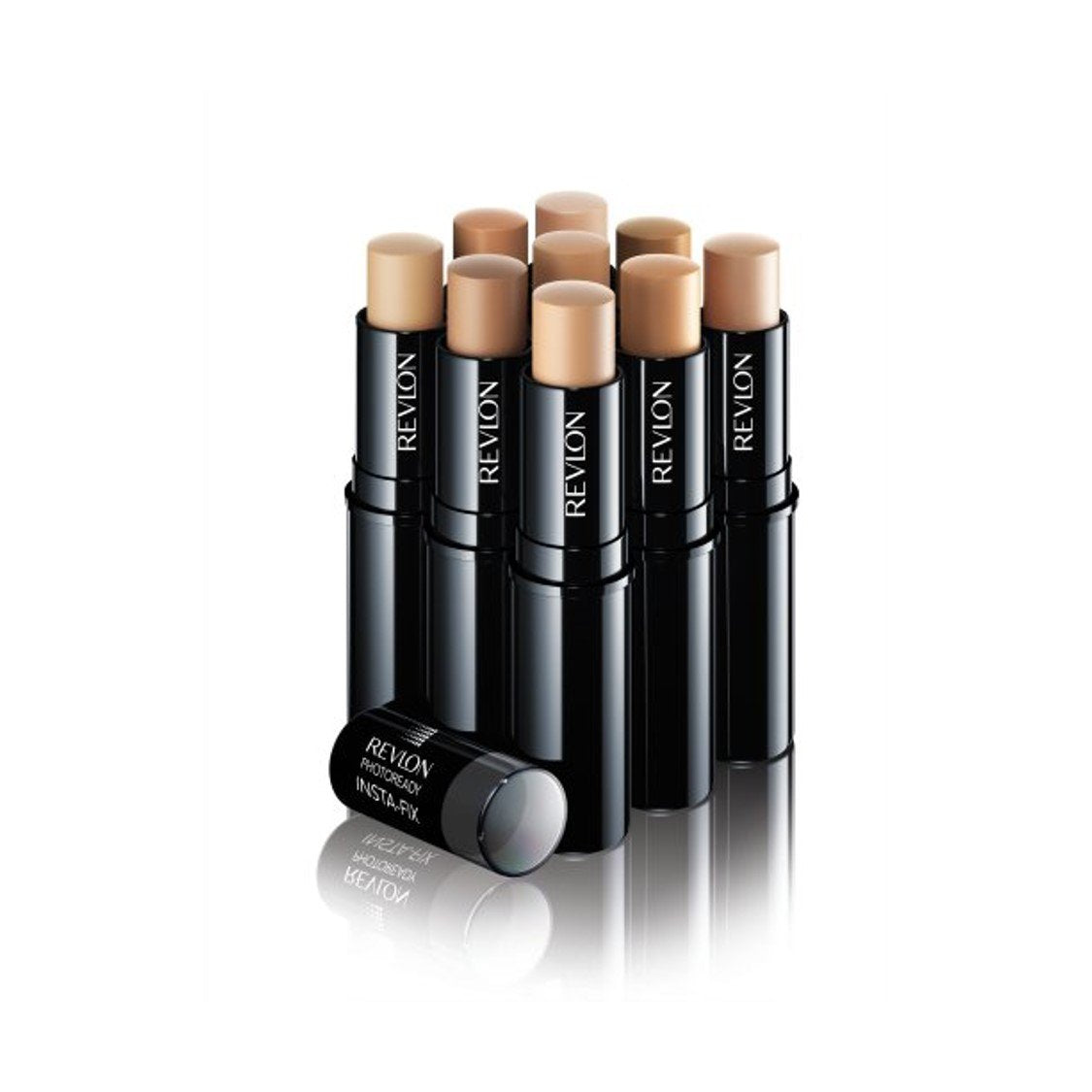 Revlon Insta-Fix Ivory used at mirror showing fast touch-up benefit