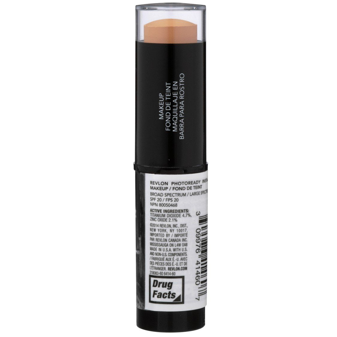 Revlon applying foundation stick on cheek demonstrating quick coverage and touch-up convenience