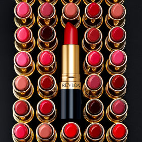 Revlon lipstick being applied to lips showing precise color payoff benefit