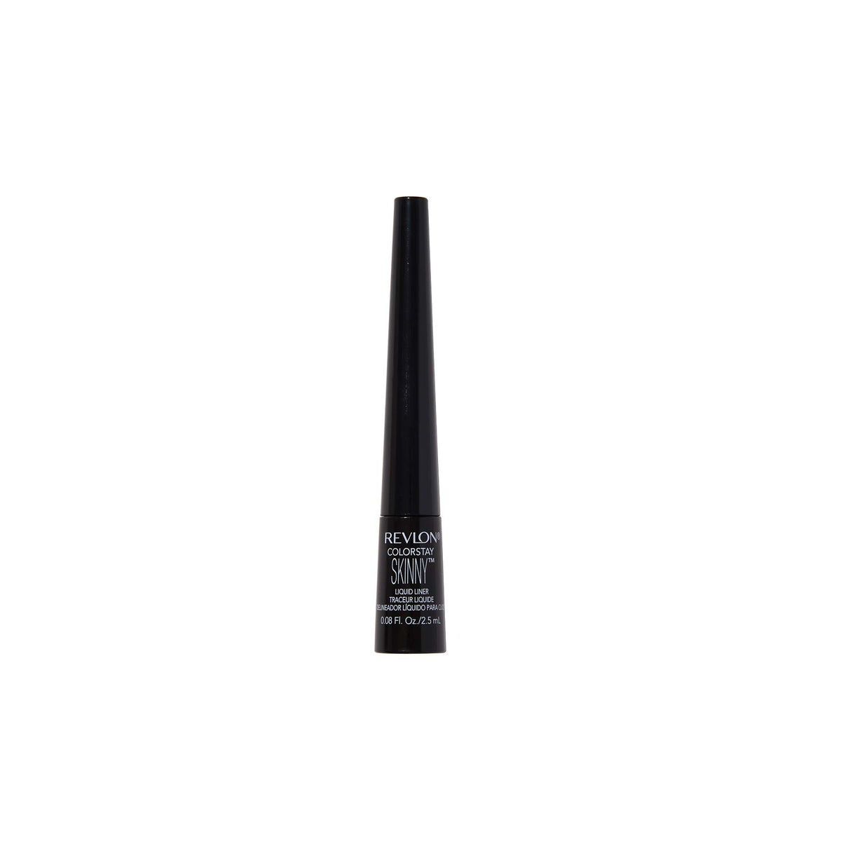 Revlon skinny liquid eyeliner front packaging showing product and color benefits
