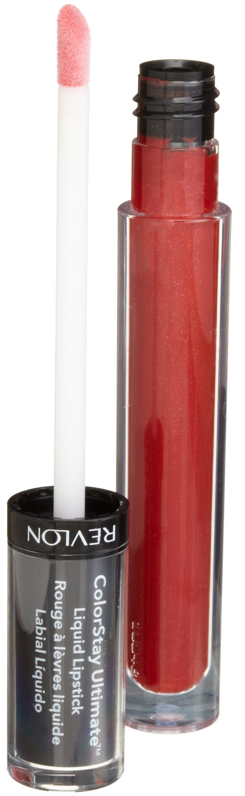 Revlon Top Tomato front packaging showing color and applicator for bold lasting lips