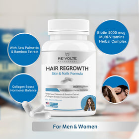 RE'VOLTE bottle on bathroom counter in a daily routine setting, encourages consistency