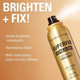 Revolution Beauty London bottle held in hand showing size and travel-friendly benefit