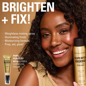 Revolution Beauty London texture shot showing pearlescent particles for luminous finish